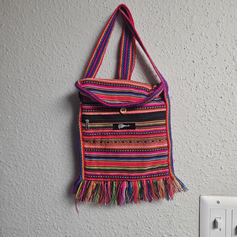 Colorful Striped Shoulder Bag